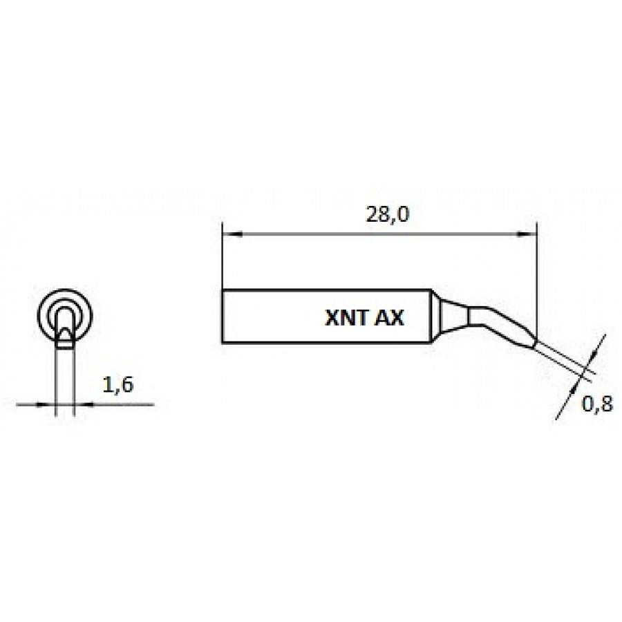XNTAX - Chisel Tip Bent 45° XNTAX - Chisel Tip Bent 45°